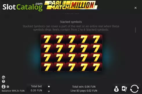 Οθόνη9. Parimatch Million Κουλοχέρης 