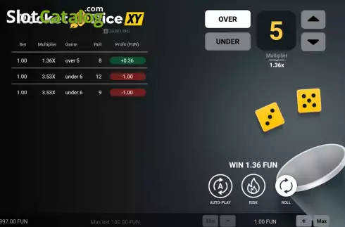 Οθόνη3. Rocket Dice XY Κουλοχέρης