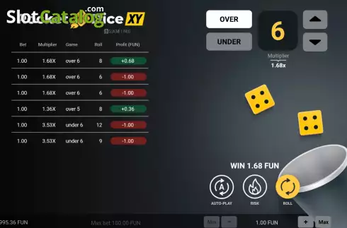 Οθόνη4. Rocket Dice XY Κουλοχέρης