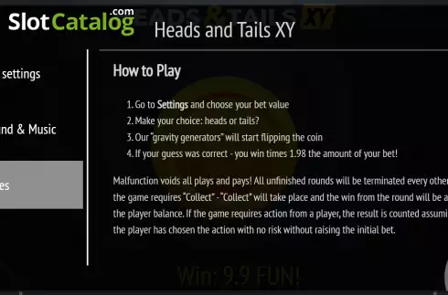 Οθόνη8. Heads and Tails XY Κουλοχέρης