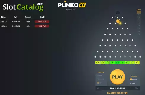 Οθόνη3. Plinko XY Κουλοχέρης 