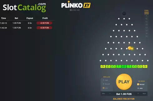 Οθόνη4. Plinko XY Κουλοχέρης 