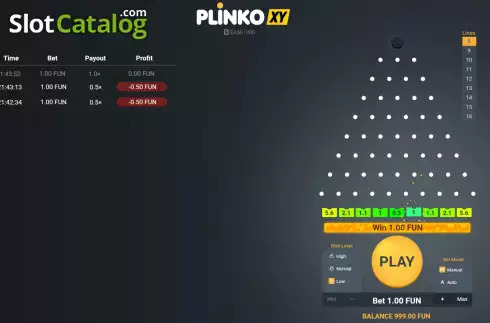 Οθόνη5. Plinko XY Κουλοχέρης 