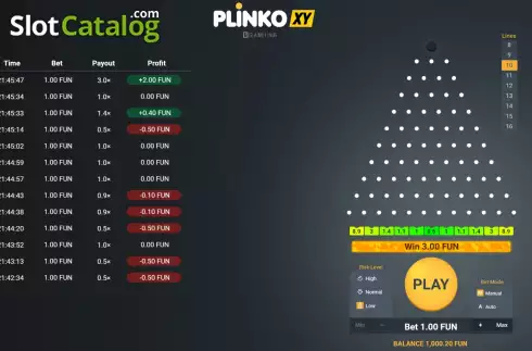 Οθόνη6. Plinko XY Κουλοχέρης 