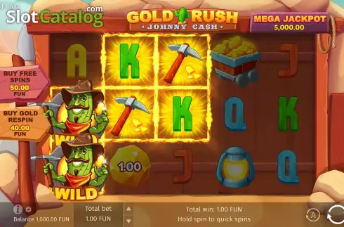 Οθόνη3. Gold Rush With Johnny Cash Κουλοχέρης 