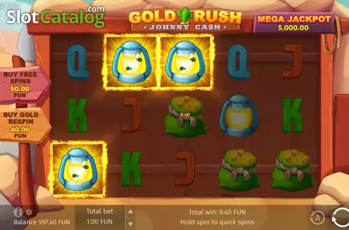 Οθόνη4. Gold Rush With Johnny Cash Κουλοχέρης 