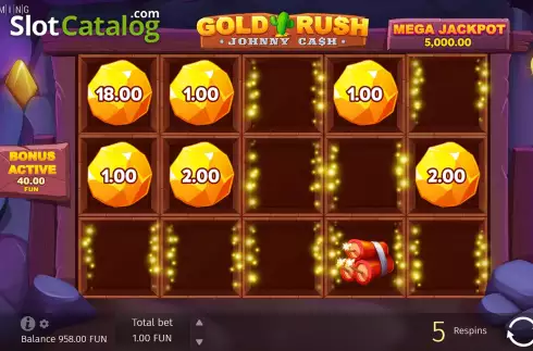 Οθόνη8. Gold Rush With Johnny Cash Κουλοχέρης 