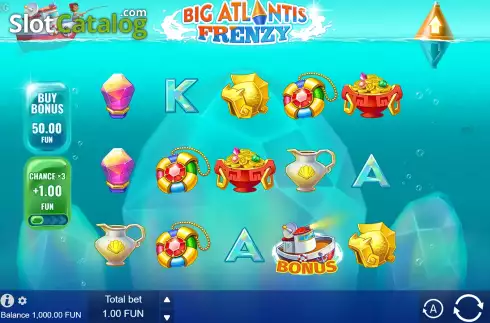 Οθόνη2. Big Atlantis Frenzy Κουλοχέρης 