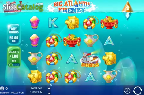 Οθόνη3. Big Atlantis Frenzy Κουλοχέρης 