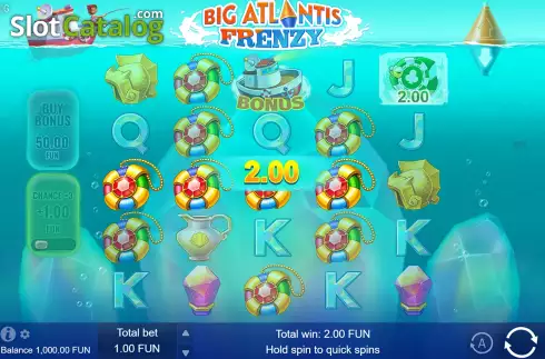 Οθόνη5. Big Atlantis Frenzy Κουλοχέρης 