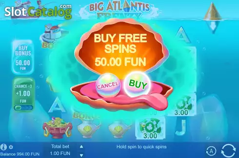 Οθόνη6. Big Atlantis Frenzy Κουλοχέρης 
