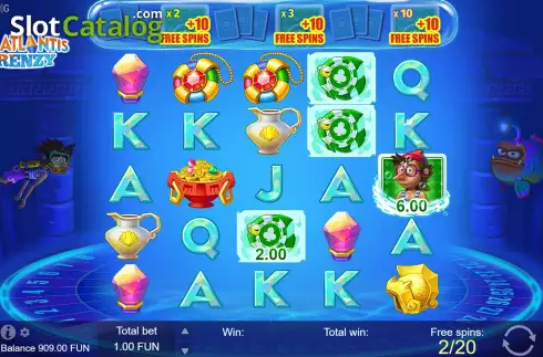 Οθόνη9. Big Atlantis Frenzy Κουλοχέρης 
