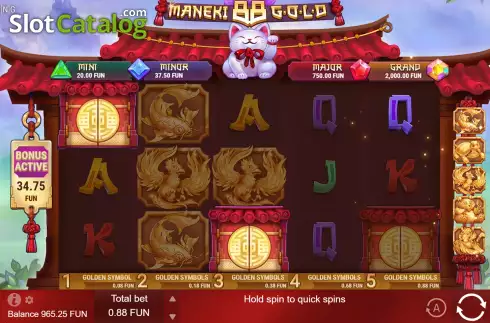 Οθόνη8. Maneki 88 Gold Κουλοχέρης 