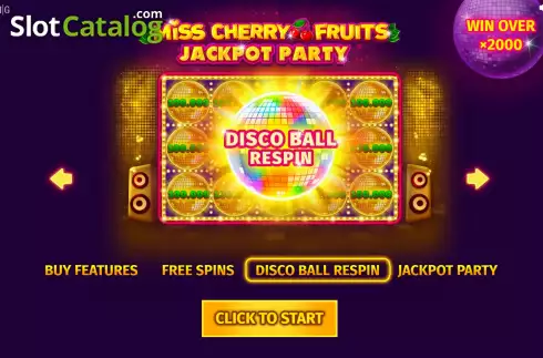 Οθόνη2. Miss Cherry Fruits Jackpot Party Κουλοχέρης 