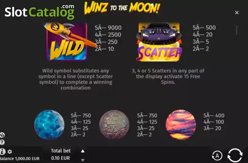 Οθόνη6. Winz to the Moon Κουλοχέρης