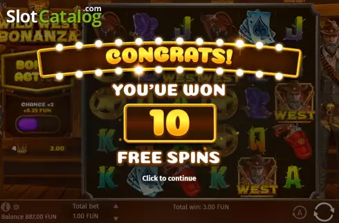 Οθόνη5. Wild West Bonanza Κουλοχέρης 