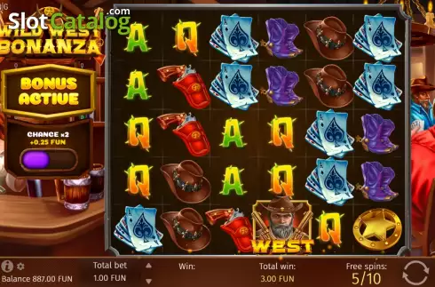 Οθόνη6. Wild West Bonanza Κουλοχέρης 