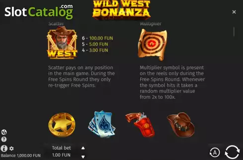 Οθόνη9. Wild West Bonanza Κουλοχέρης 