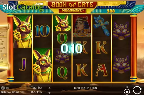 Οθόνη5. Book of Cats Megaways Κουλοχέρης