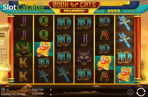 Οθόνη7. Book of Cats Megaways Κουλοχέρης