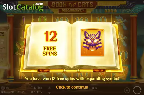 Οθόνη8. Book of Cats Megaways Κουλοχέρης
