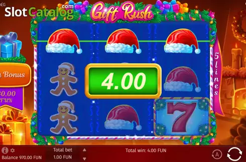 Οθόνη5. Gift Rush Κουλοχέρης