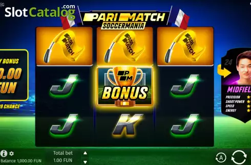 Οθόνη2. Parimatch Soccermania Κουλοχέρης 