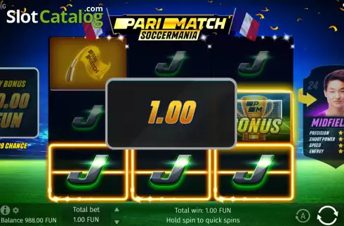 Οθόνη3. Parimatch Soccermania Κουλοχέρης 