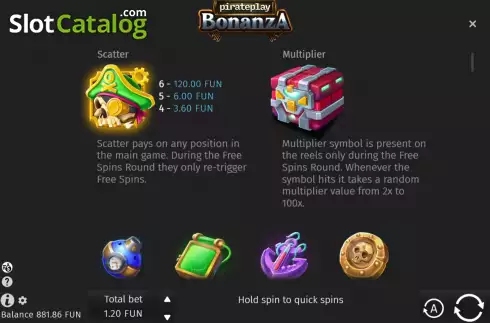 Οθόνη9. Pirateplay Bonanza Κουλοχέρης