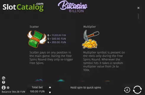 Οθόνη5. Bitcasino Billion Κουλοχέρης