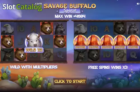 Οθόνη2. Savage Buffalo Spirit Κουλοχέρης