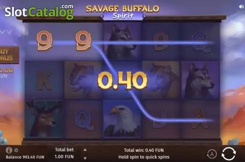 Οθόνη4. Savage Buffalo Spirit Κουλοχέρης
