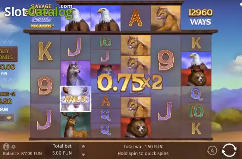 Οθόνη5. Savage Buffalo Spirit Megaways Κουλοχέρης
