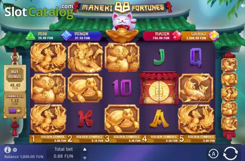 Οθόνη3. Maneki 88 Fortunes Κουλοχέρης