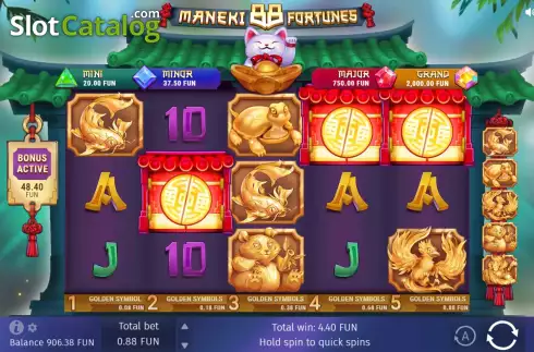 Οθόνη7. Maneki 88 Fortunes Κουλοχέρης