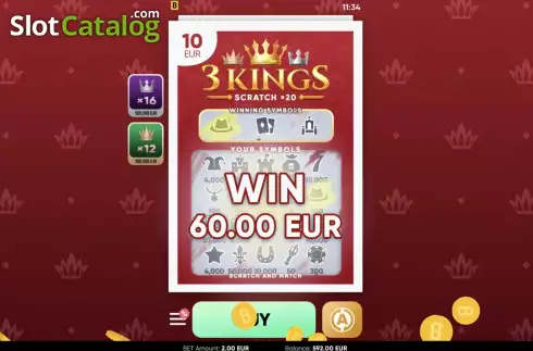 Οθόνη3. 3 Kings Scratch Κουλοχέρης