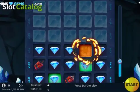Οθόνη3. Mine Gems Κουλοχέρης