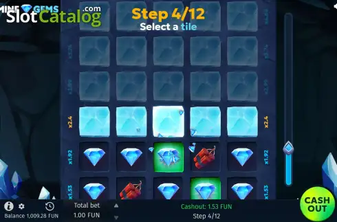 Οθόνη4. Mine Gems Κουλοχέρης
