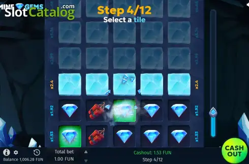 Οθόνη5. Mine Gems Κουλοχέρης