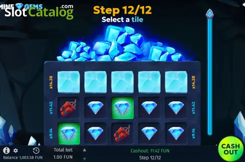 Οθόνη8. Mine Gems Κουλοχέρης