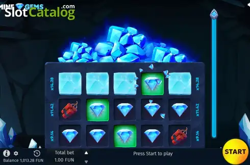 Οθόνη9. Mine Gems Κουλοχέρης