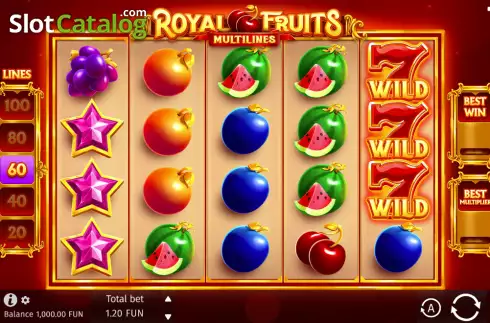 Οθόνη2. Royal Fruits Multilines Κουλοχέρης