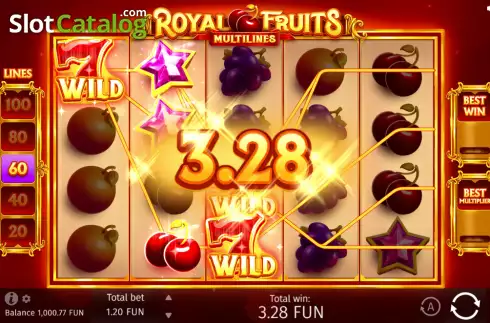 Οθόνη3. Royal Fruits Multilines Κουλοχέρης