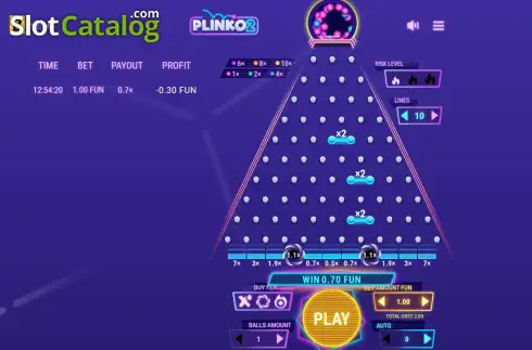 Οθόνη2. Plinko 2 (BGAMING) Κουλοχέρης