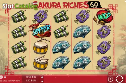 Οθόνη2. Sakura Riches 60 Κουλοχέρης