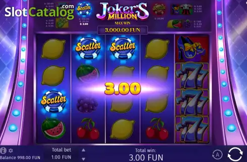 Οθόνη3. Joker's Million Κουλοχέρης