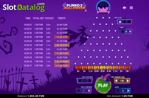 Οθόνη2. Plinko 2 Halloween Κουλοχέρης