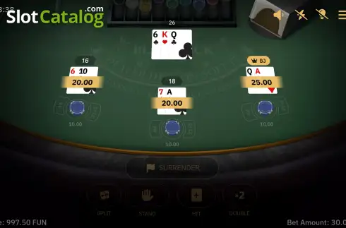 Οθόνη3. Surrender Multihand Blackjack Κουλοχέρης