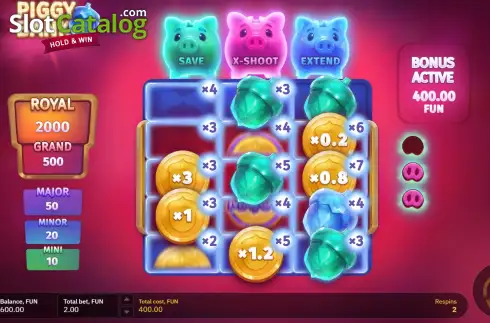 Οθόνη3. Piggy Bank Hold & Win Κουλοχέρης