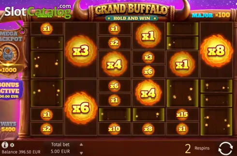 Οθόνη3. Grand Buffalo Hold & Win Κουλοχέρης